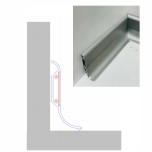 Aluminum floor skirting natural anodize with PVC cover - Image 2